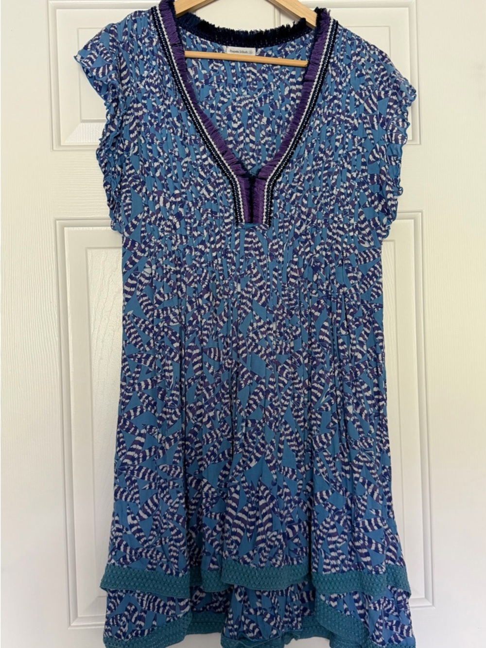 Poupette St. Barth Printed Boho V-Neck Summer Dress